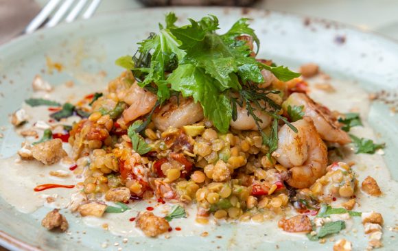 Tabouleh de camarones